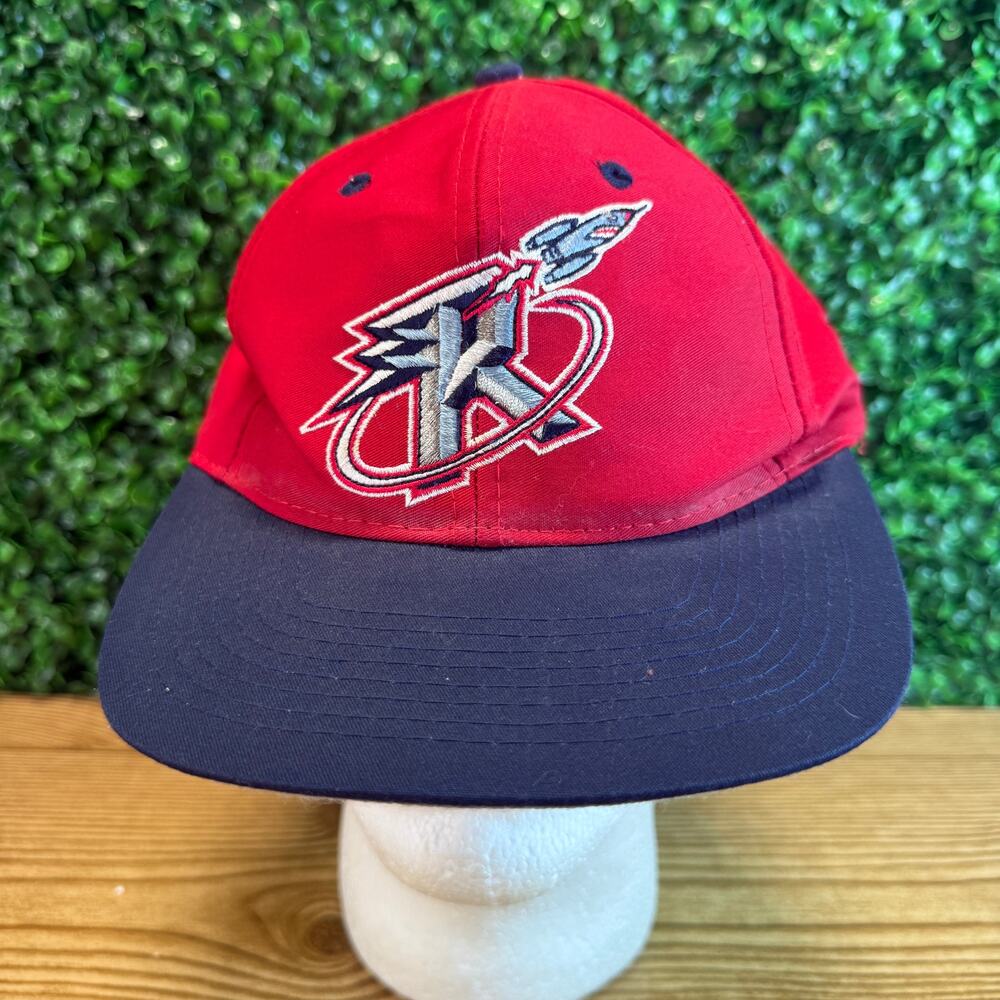 Vintage Rare NBA Houston Rockets Logo 7 Two Tone Snapback Hat Cap Vintage
